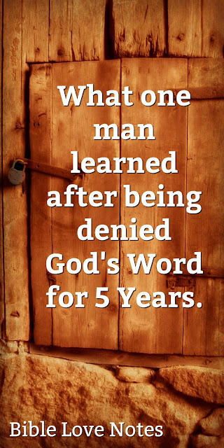 A True Story of Being Without God's Word and the Effect if Can Have on a Christian.