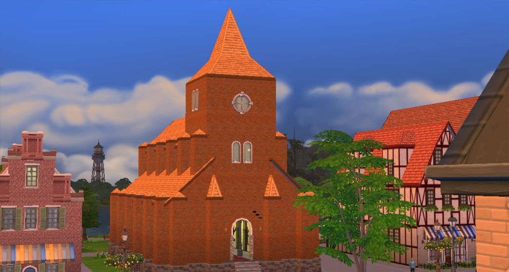The Sims 4 Get To Church Mod My Sims 4 Blog: St. Martin Church - No CC by SimsDelsWorld