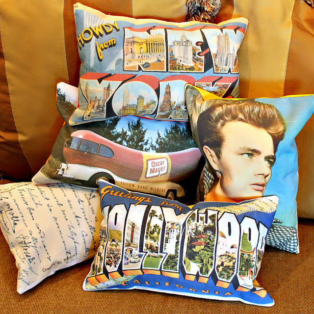Mark Montano Vintage Postcard Pillows