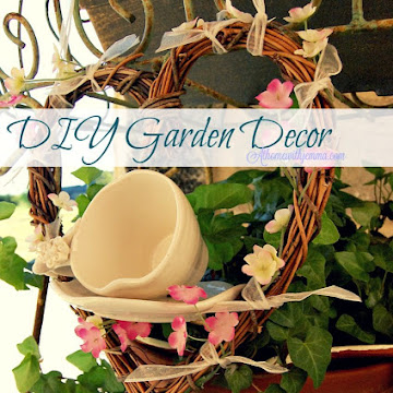DIY Tea Cup and Grapevine Wreath Container Décor