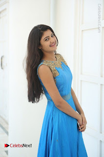 Telugu Actress Akshita (Pallavi Naidu) Latest Stills in Blue Long Dress at Inkenti Nuvve Cheppu Movie Promotions  0027