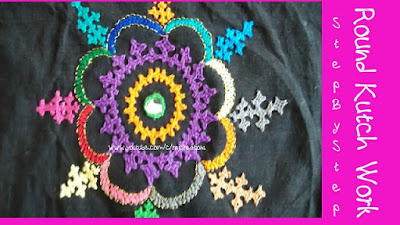 step by step instructions to do the round kutch work