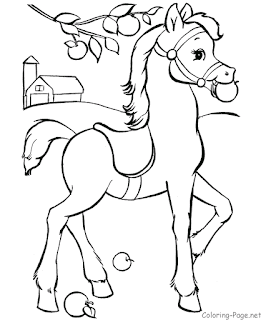 Cute Baby Horse At Farm Coloring Pages Cute Baby Horse At Farm Coloring Pages