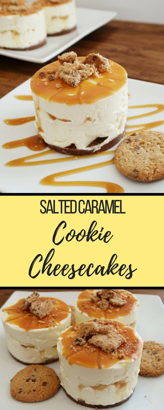 EASY SALTED CARAMEL COOKIE CHEESECAKE RECIPE
