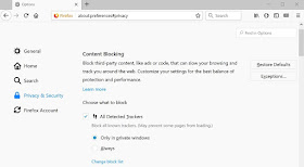 mozilla firefox content blocking browser settings