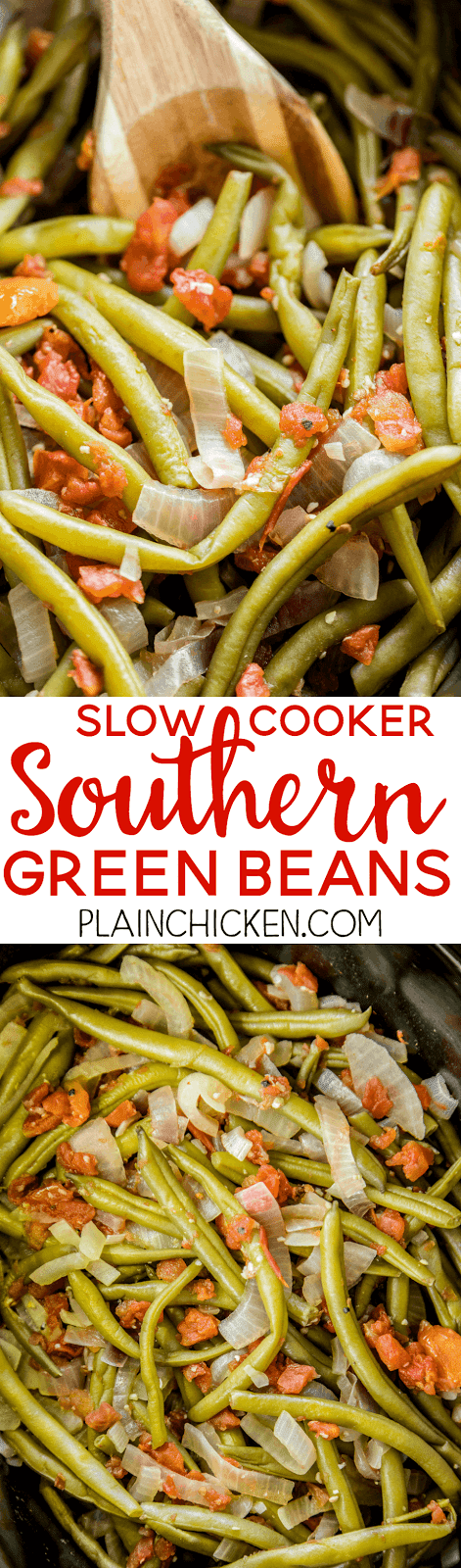 Slow Cooker Southern Green Beans - Plain Chicken