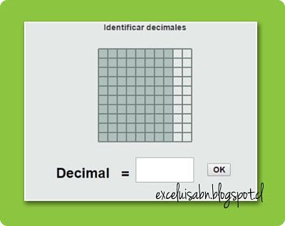 Identificar decimales.