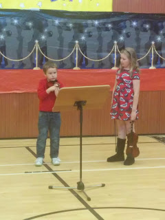 Top Ender and Big Boy at the Primary Talent Show