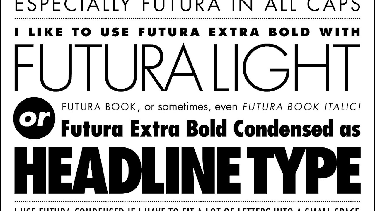 Шрифт futura bold