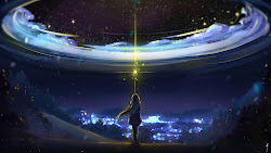 Anime Night Sky Scenery 4K Wallpaper #167
