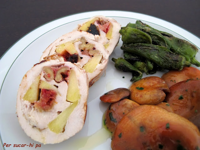 Redondo de pavo relleno de fruta