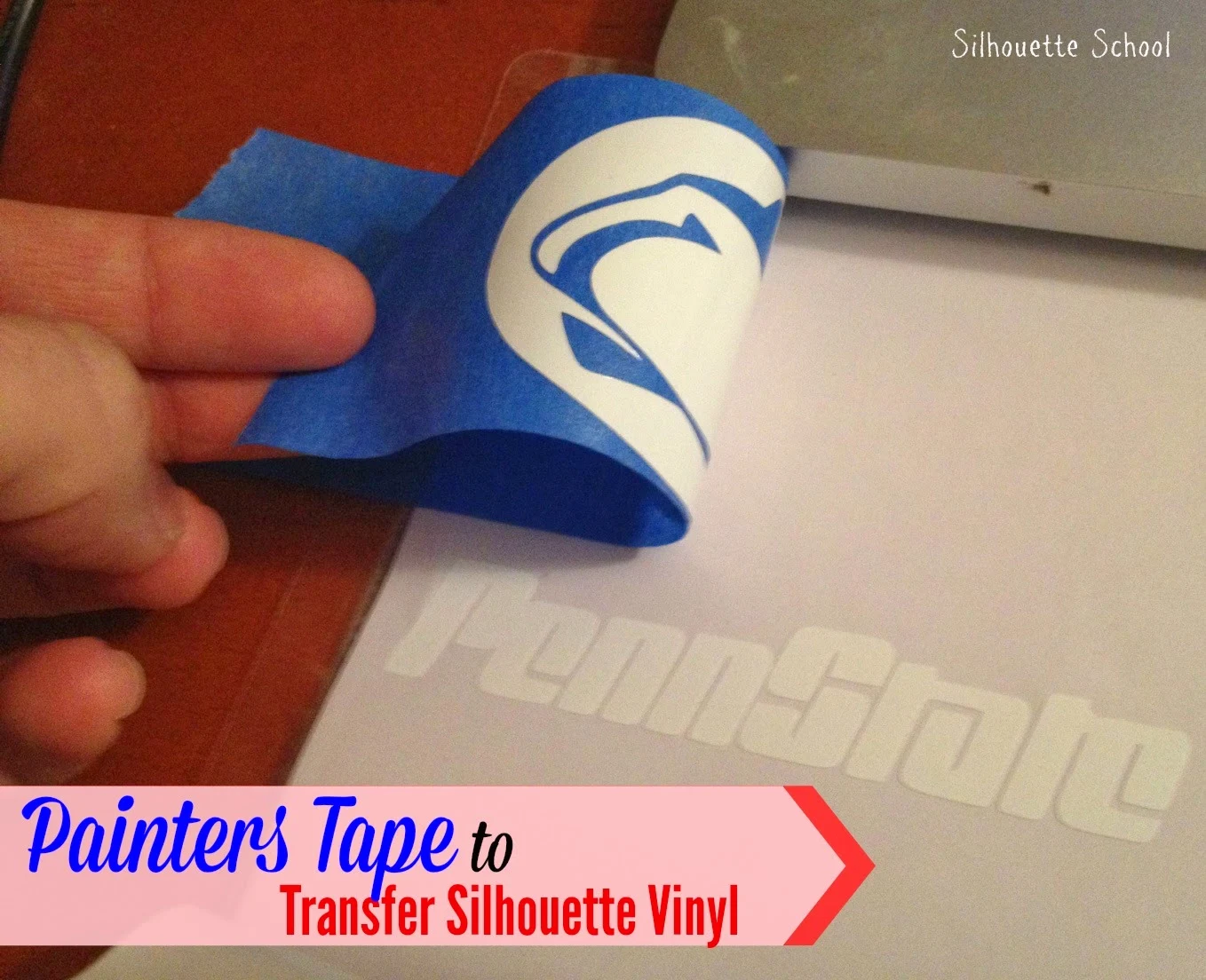 Transfer tape, substitute, painter's tape, Silhouette tutorial