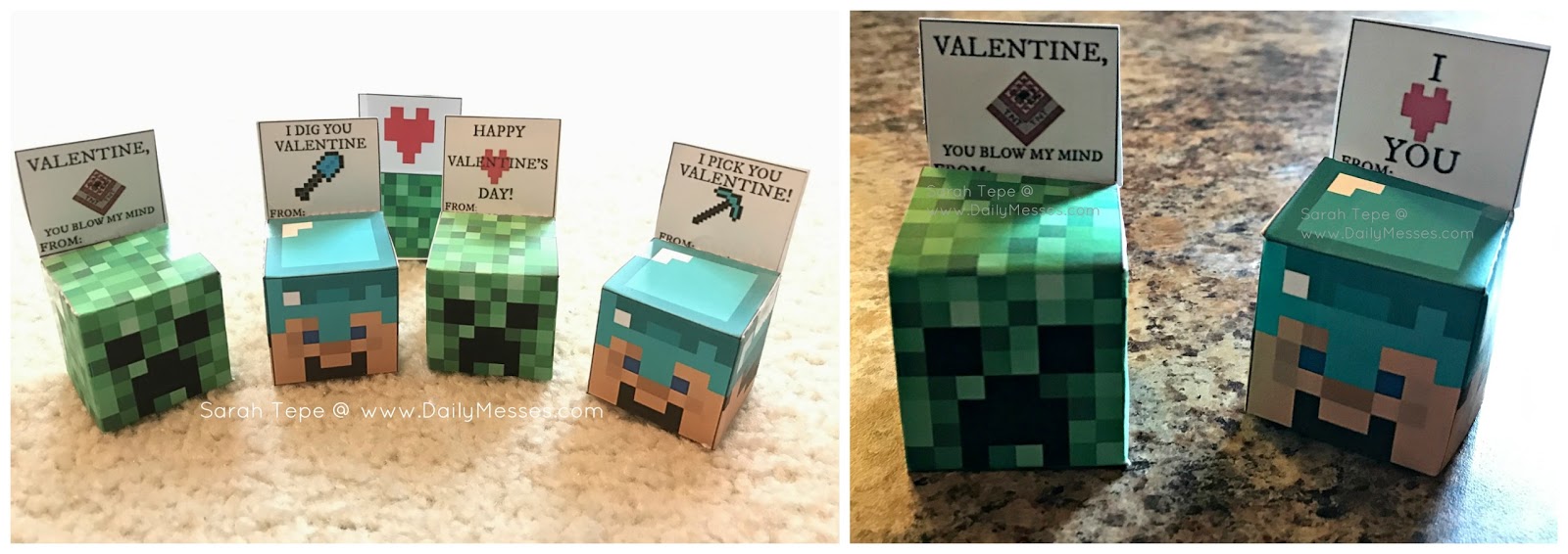 Daily Messes: Minecraft Valentines