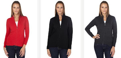 Chaqueta de punto roja o color negro Chaqueta de punto roja o color negro