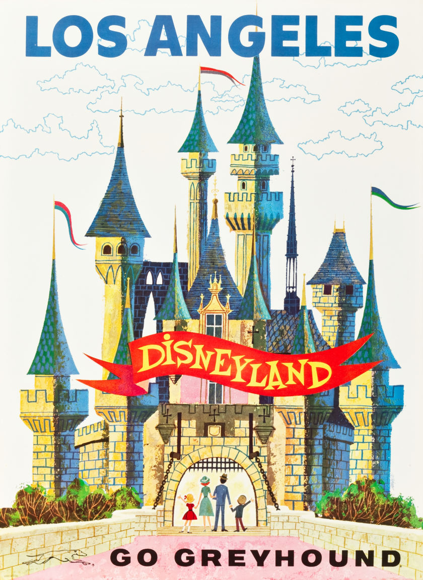 Pop focus Vintage Disneyland attractions posters
