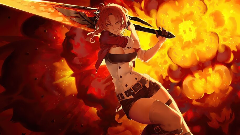 Anime, Girl, Sword, Warrior, Fantasy, 4K, #4.2445