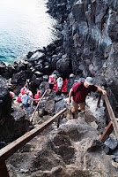 Ascending Prince Philip's Steps, Genovesa Island, Galapagos