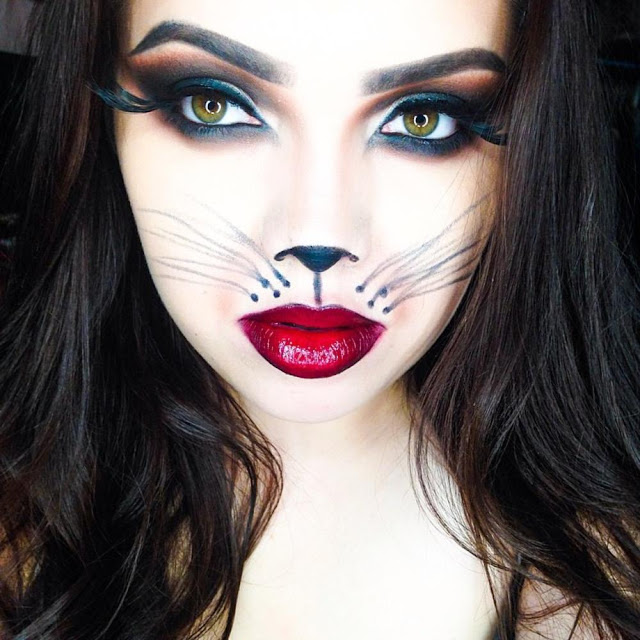 Easy and cute cheshire kitty cat halloween makeup ideas 2017 images