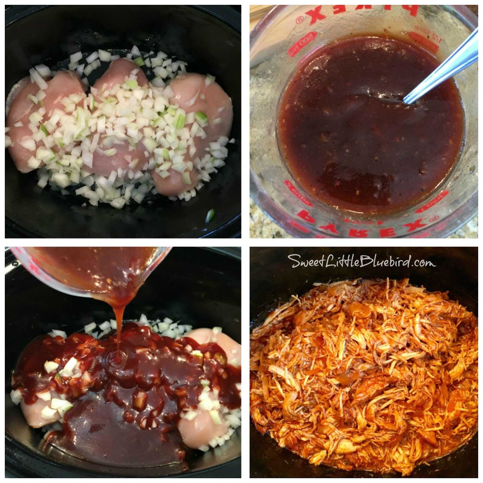 Slow Cooker Zesty Barbecue Chicken Sweet Little Bluebird