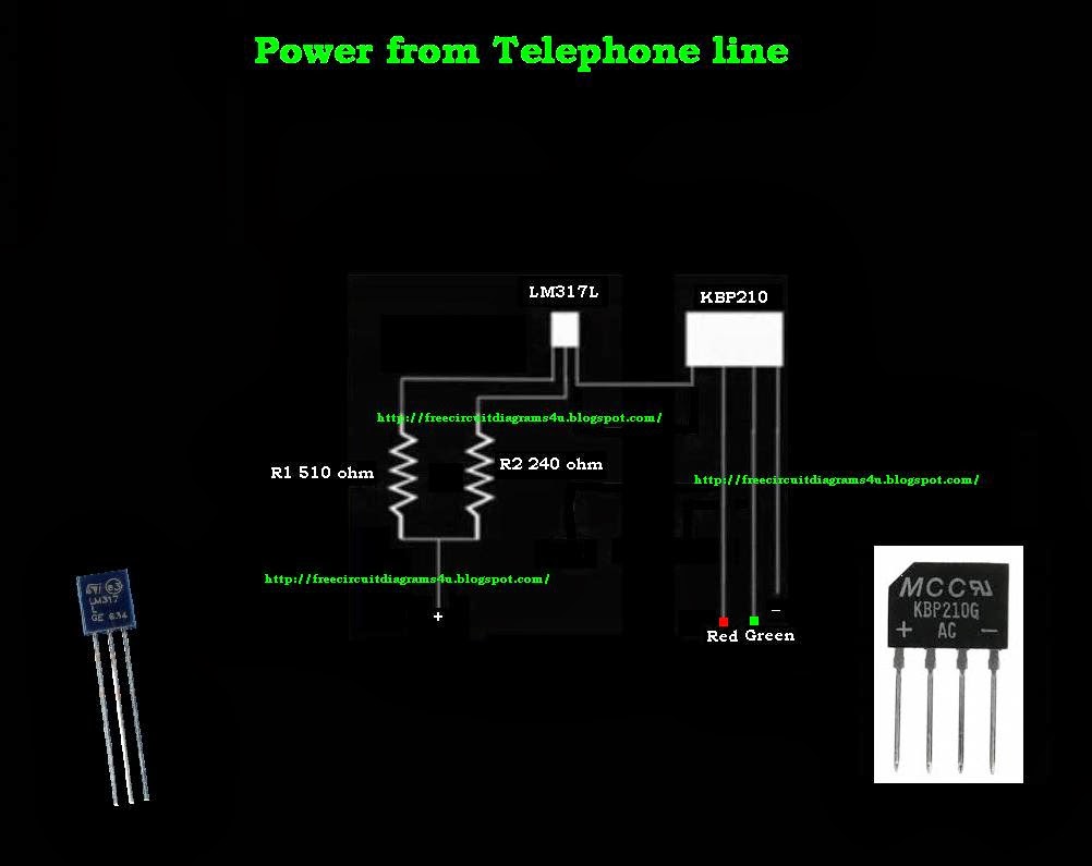 FREE CIRCUIT DIAGRAMS 4U: Free power from the telephone line
