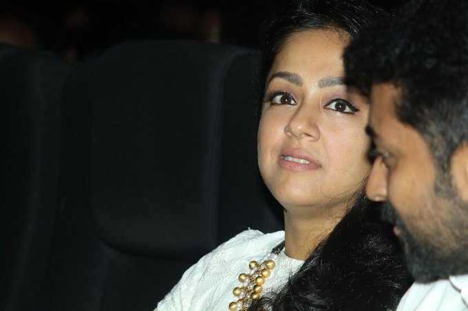 Actress Jyothika At Tamil Movie Audio Launch In White Dress