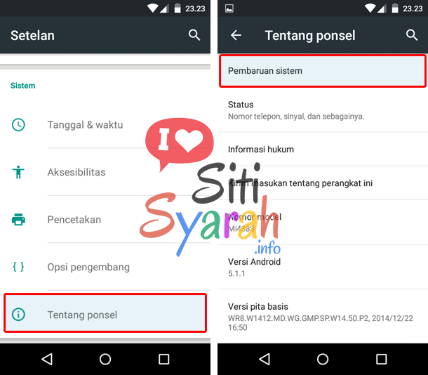 upgrade Android ke versi terbaru tanpa pc