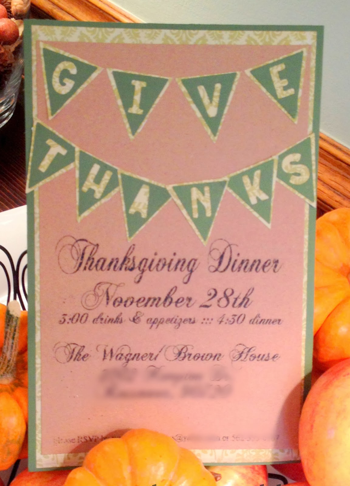 Easy DIY Thanksgiving Dinner Invitations The V Spot