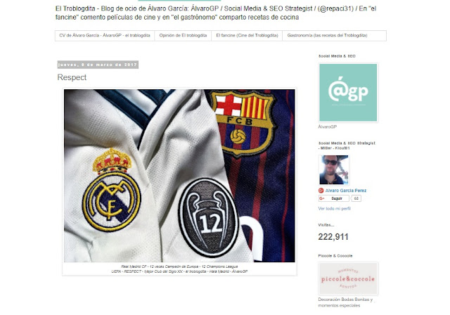 TOP25 en el troblogdita 2017 - Menciones en artículo: Scouts - Kimball 110 - Cómics - Juegos de rol - El Pescador - El Señor de los Anillos - Respect UEFA - Real Madrid Campeón de Europa - Blas de Lezo - Los últimos de Filipinas - Concurso Blogueros cocineros Canal Cocina - Canal Historia - Cocido madrileño - SPAM Monty Python - Club Náutico Altea - Wanda Metropolitano - Social Media - SEO Strategist - Álvaro GP - MIBers - ISDI TOP25 en el troblogdita 2017 - Menciones en artículo: Scouts - Kimball 110 - Cómics - Juegos de rol - El Pescador - El Señor de los Anillos - Respect UEFA - Real Madrid Campeón de Europa - Blas de Lezo - Los últimos de Filipinas - Concurso Blogueros cocineros Canal Cocina - Canal Historia - Cocido madrileño - SPAM Monty Python - Club Náutico Altea - Wanda Metropolitano - Social Media - SEO Strategist - Álvaro GP - MIBers - ISDI