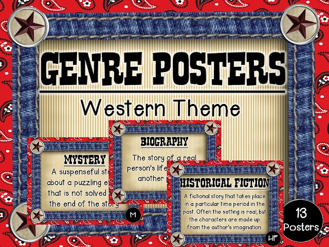 https://www.teacherspayteachers.com/Product/Genre-Posters-Western-Theme-1991646