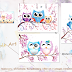 Watercolor Cute Owl Collection