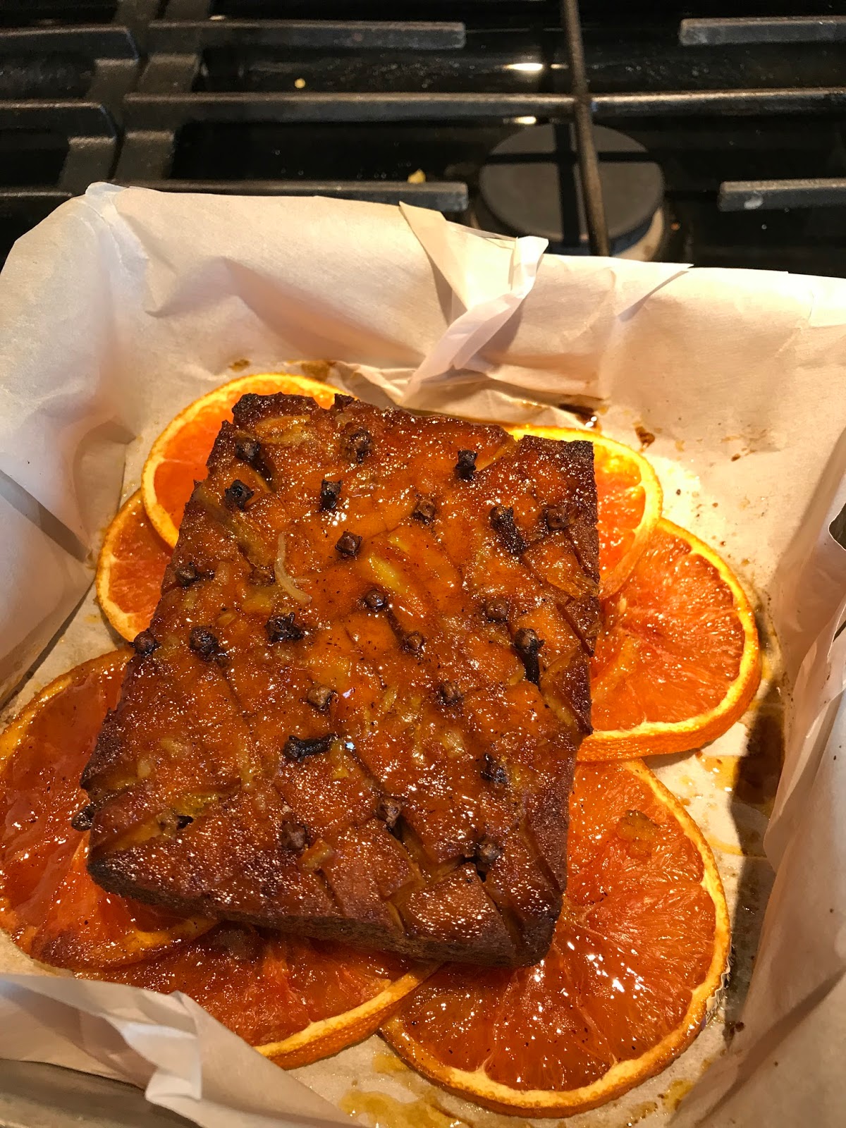 Tracy's Living Cookbook Sweet and Smoky Glazed Tofu Ham (Isa Chandra)