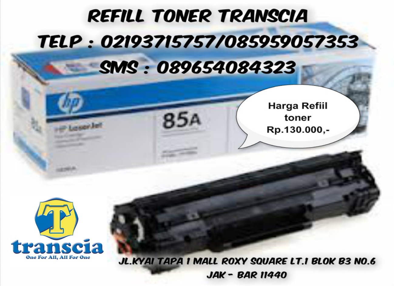 refill tinta & toner printer inkjet laserjet Canon,Hp,Epson,Brather
