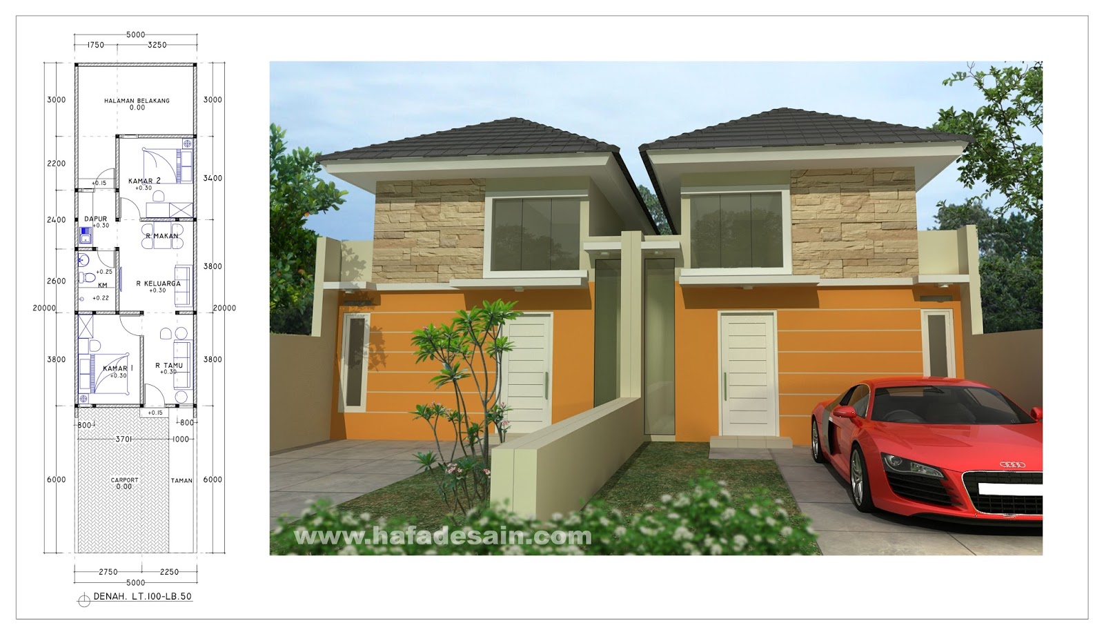  Desain Rumah Minimalis Lebar 5 Meter Kumpulan Desain Rumah 