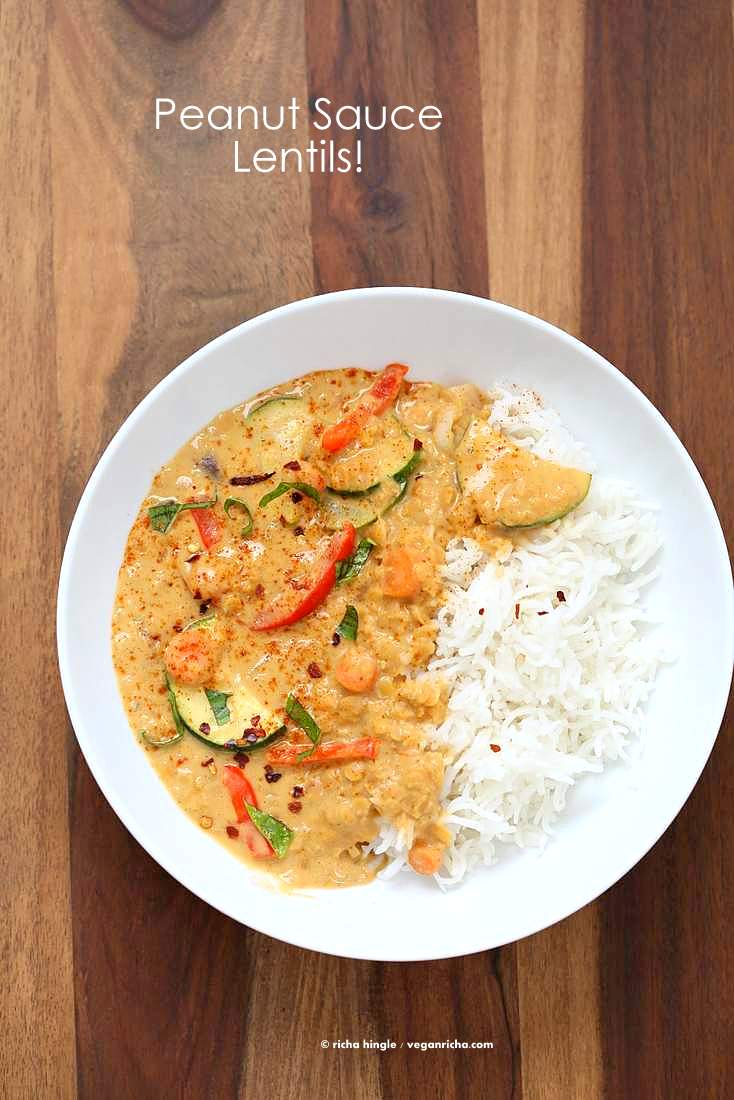 VEGGIES AND LENTILS IN PEANUT SAUCE Baste steff