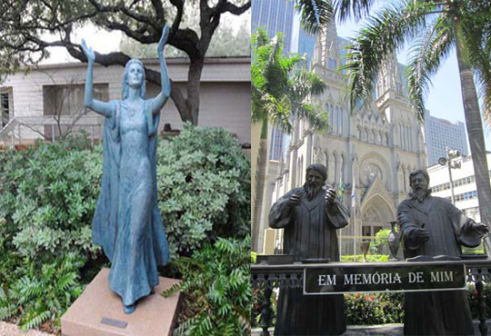 Imagens na Igreja Presbiteriana Imagens na Catedral do Rio e em templo americano