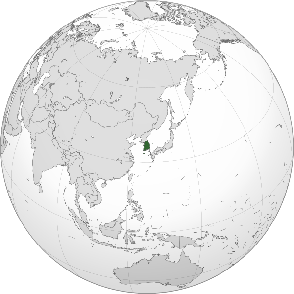 Letak negara Korea Selatan