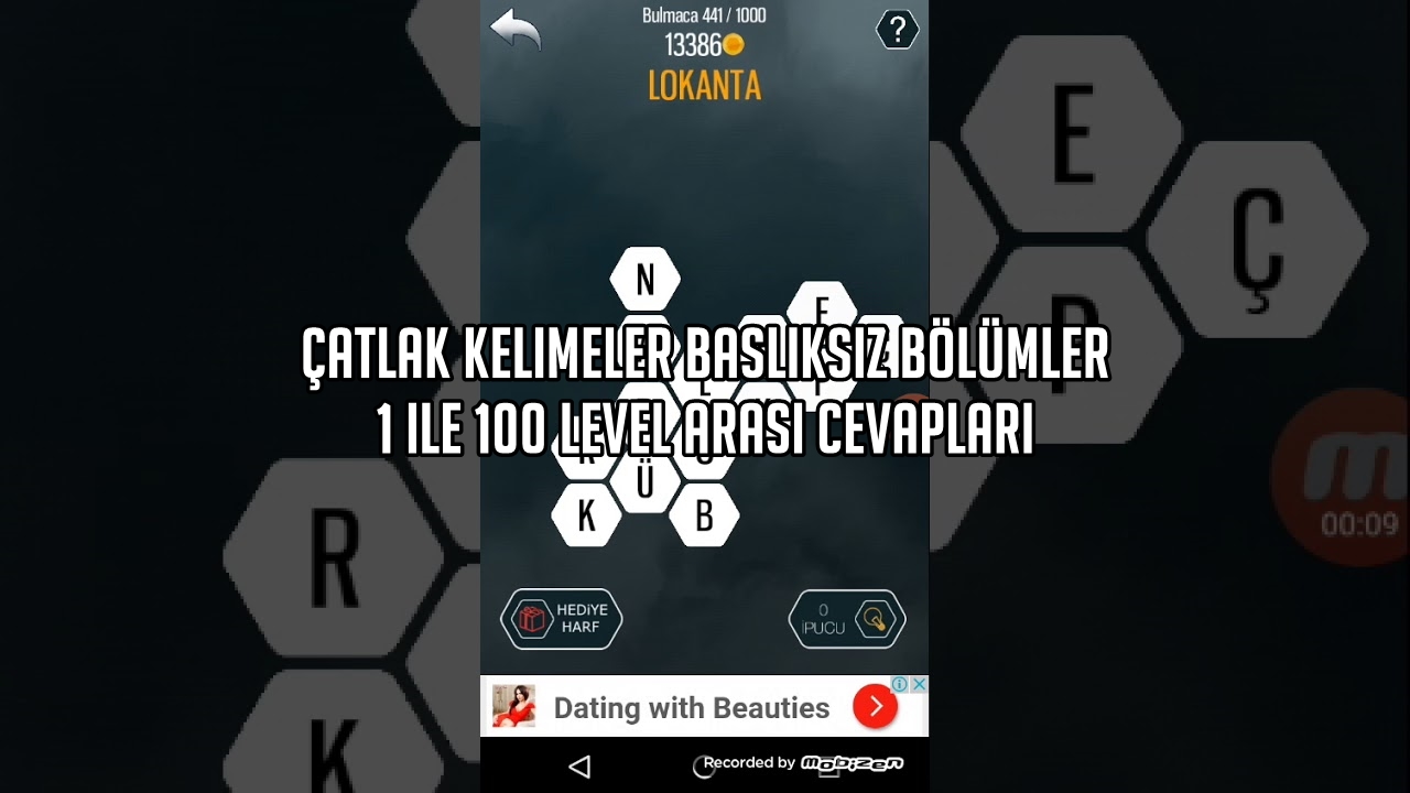 Çatlak Kelimeler Başlıksız Bölümler 1 ile 100 Level Arası Cevapları Catlak Kelimeler Basliksiz Bölümler 1 ile 100 Level Arasi Cevaplari