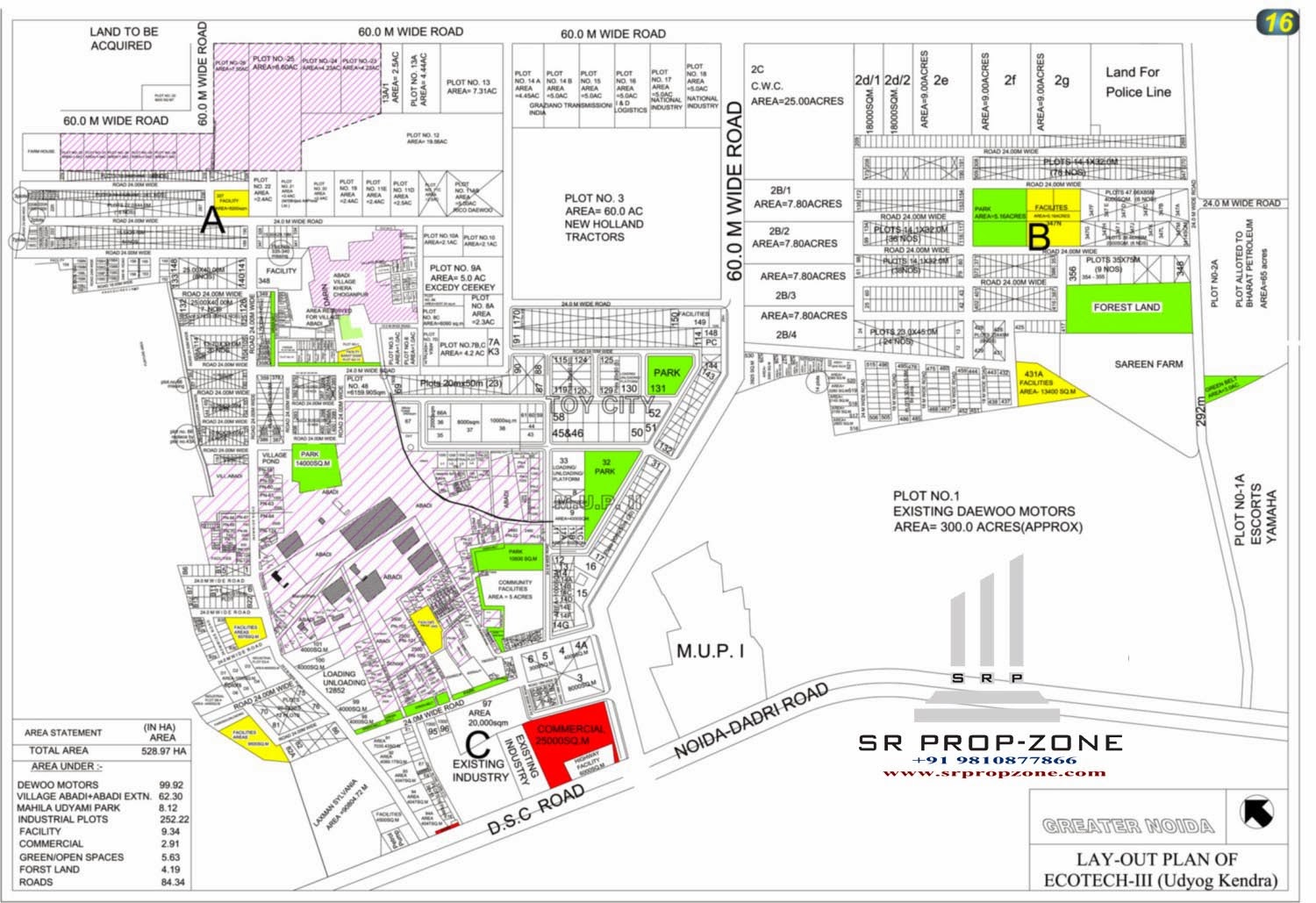 Layout Plan of EcotechIII Greater Noida HD Map