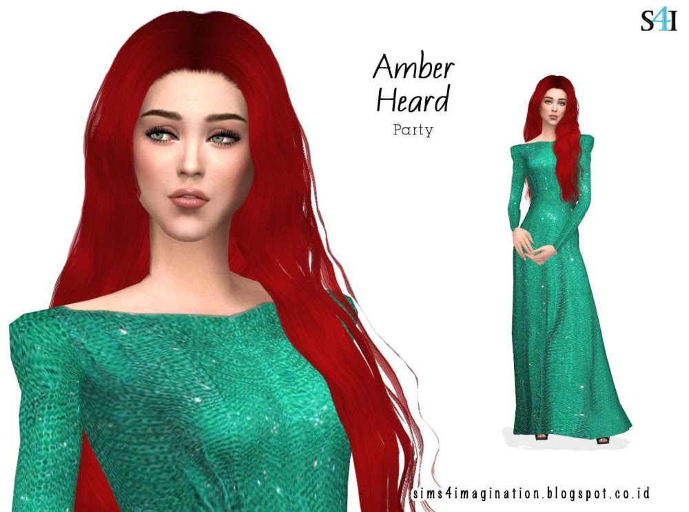 My Sims 4 CAS: Amber Heard - Imagination Sims 4 CAS