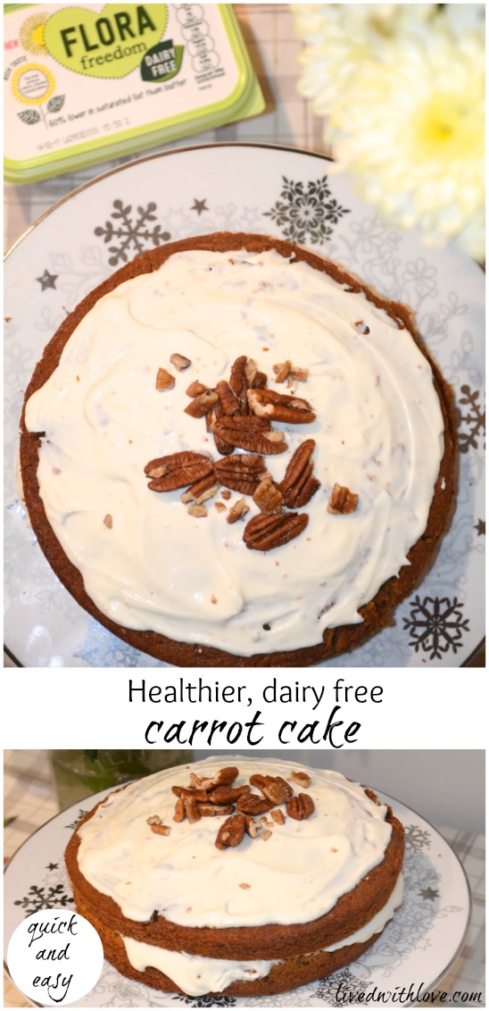 Healthier, dairy free carrot cake
