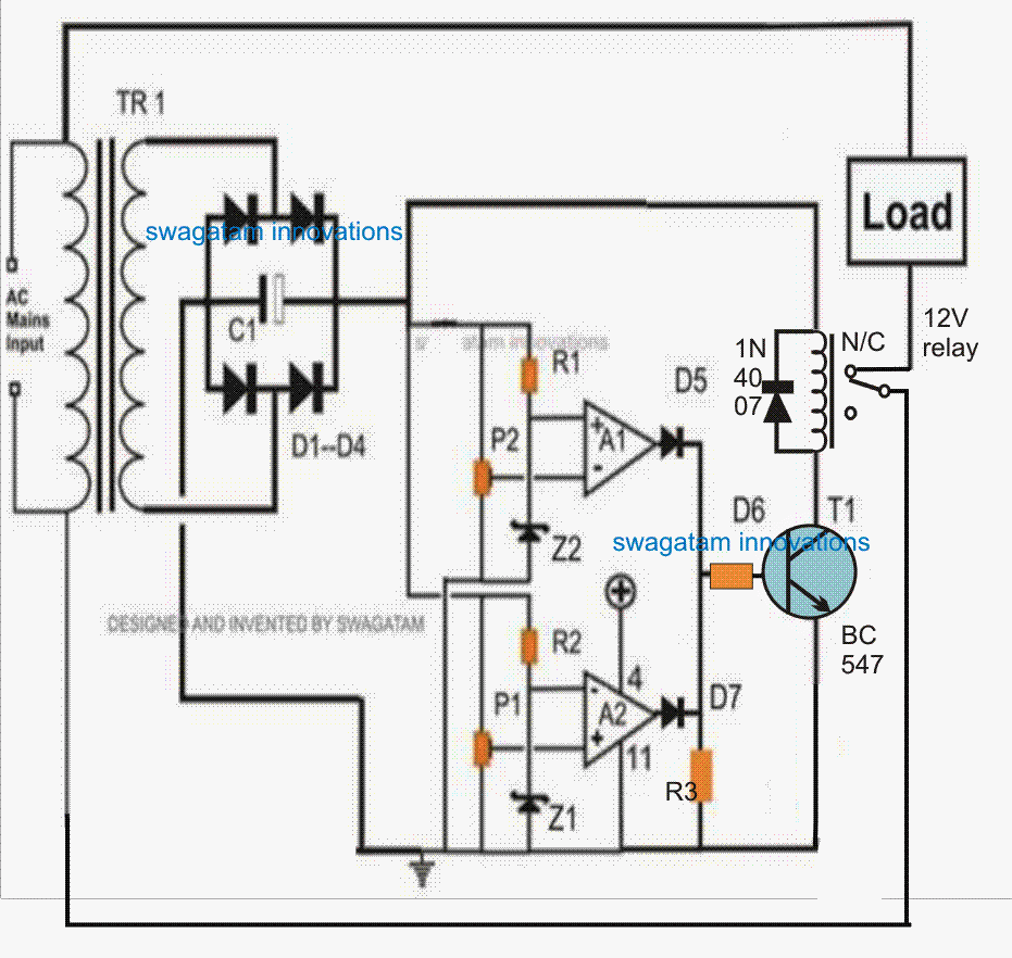high power MCB over voltage electronic circuit