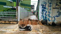Chapada: Chuva torrencial alaga ruas do centro e bairros de Jacobina; Confira vídeo e fotos Chuva em Jacobina