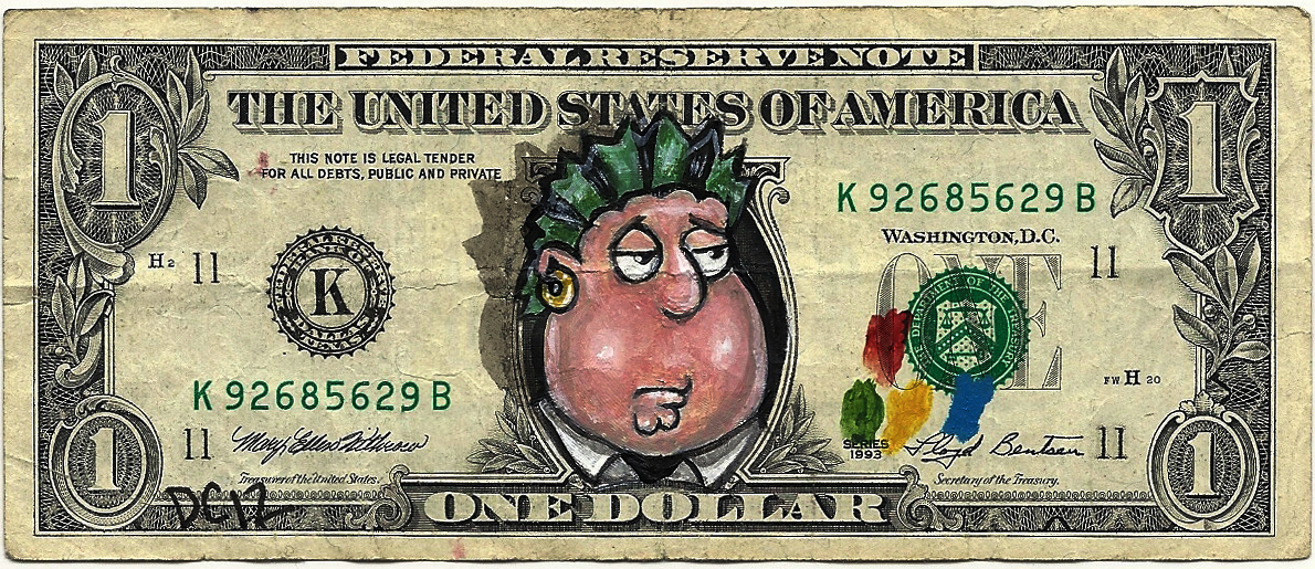 The Art of Donovan Clark Money Art 2. An art project by Donovan Clark