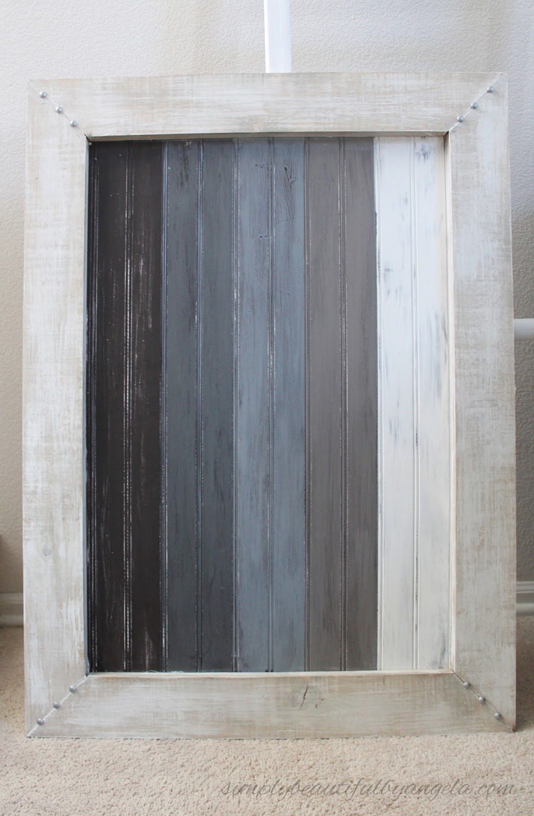 DIY Framed Beadboard Art Simply Beautiful By Angela