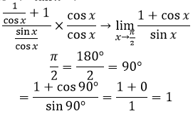 bahas limit sec tan mendekati phi