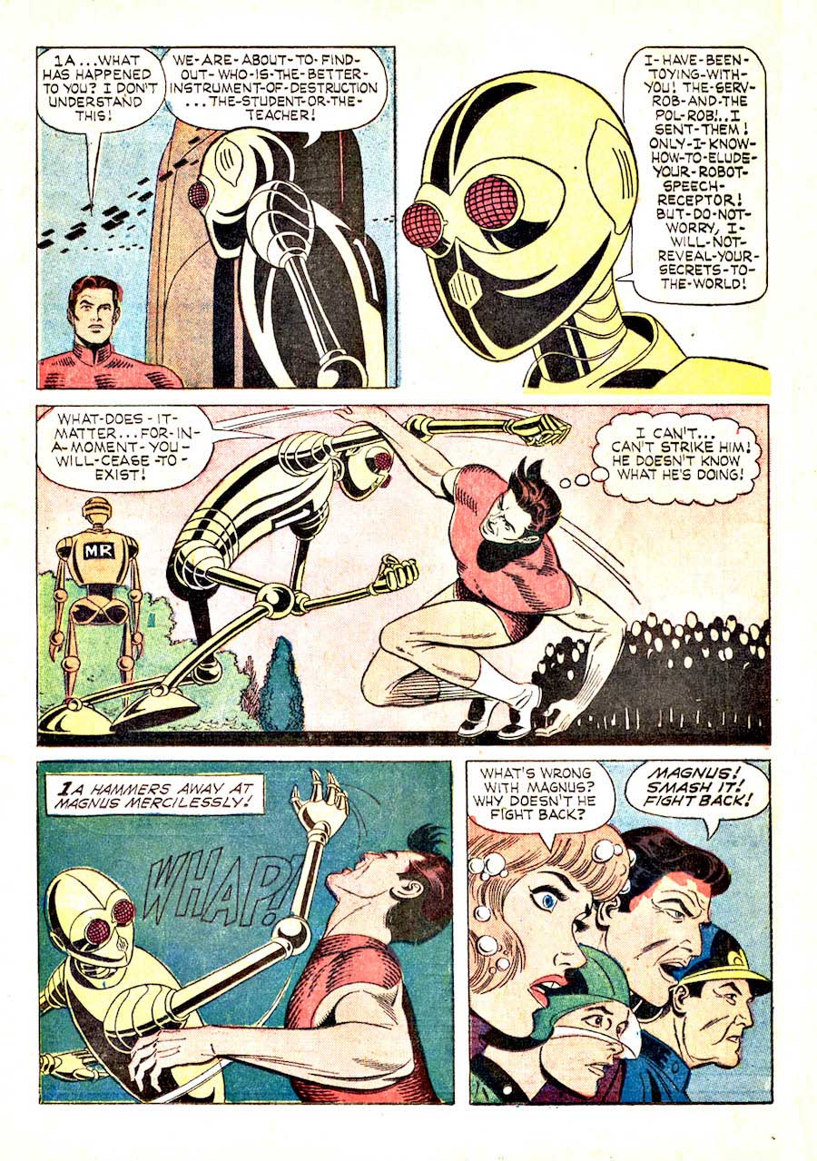 Russ Manning silver age science fiction 1960s gold key comic book page art - Magnus Robot Fighter #28