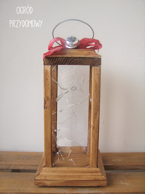drewniany lampion DIY