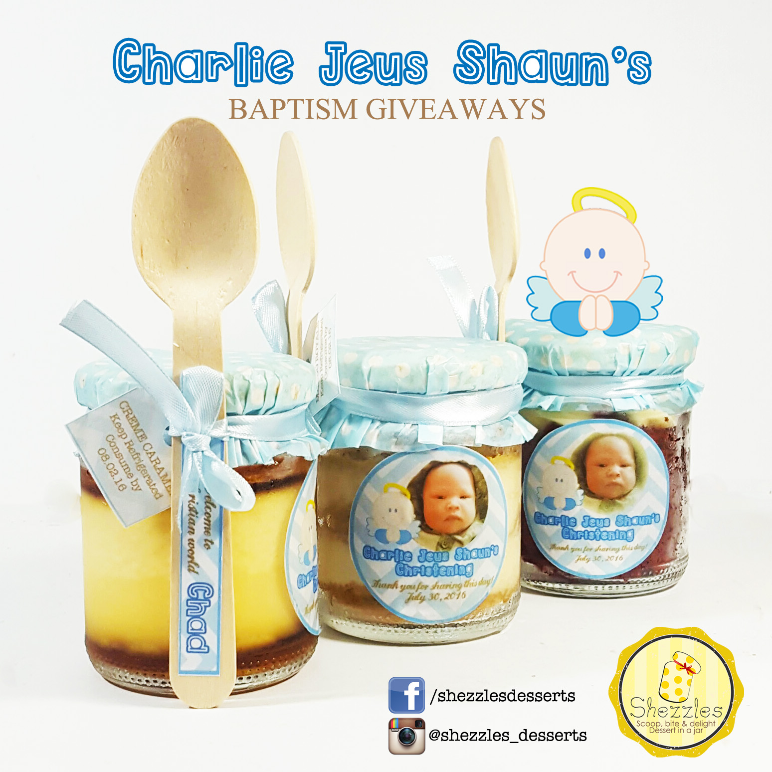 SHEZZLES Cakes and Pastries DESSERT IN A JAR Chad's Baptism Giveaways