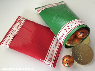Christmas crafts using Festive Duck tape
