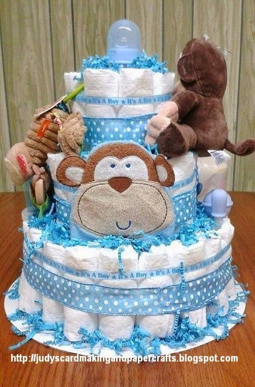 Judy's Handmade Creations: It's A Boy Diaper Cake Idea!